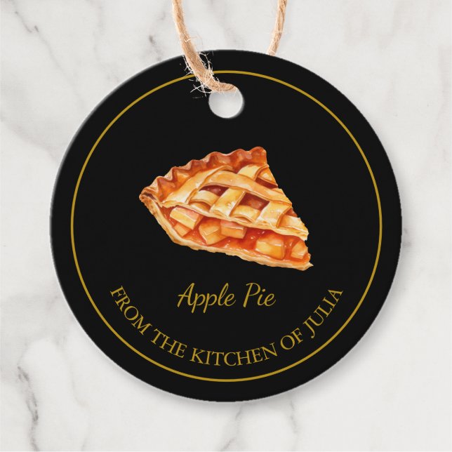Simple Homemade Pie Hang Tag l Black (Front)