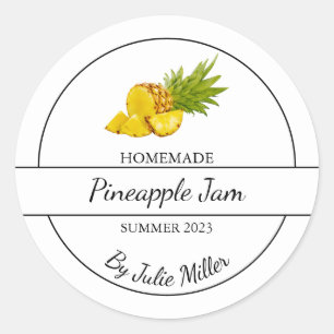 Simple Homemade Pineapple Jam Label