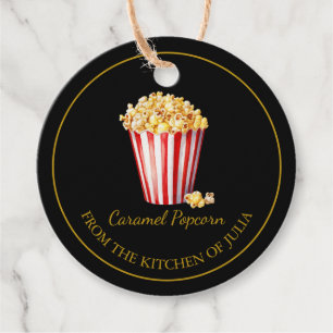 Simple Homemade Popcorn Hang Tag l Black