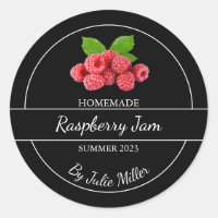 Simple Homemade Raspberry Jam Label