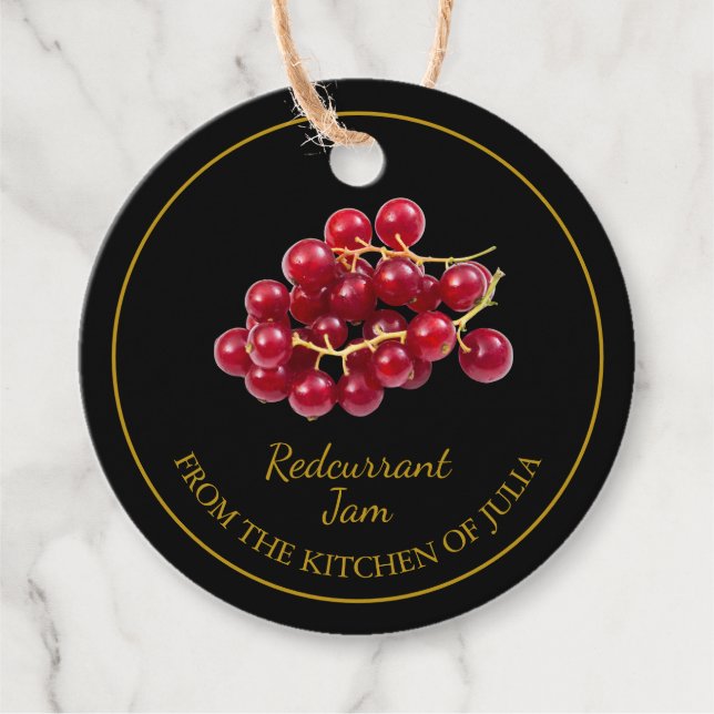 Simple Homemade Redcurrant Jam Hang Tag (Front)