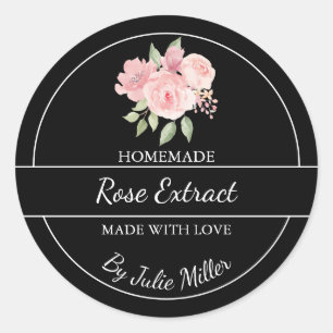 Simple Homemade Rose Extract Label