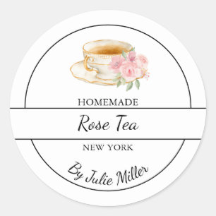 Simple Homemade Rose Tea Label
