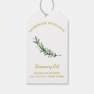 Simple Homemade Rosemary Oil Hang Tag l White