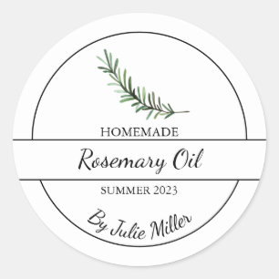 Simple Homemade Rosemary Oil Label