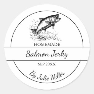 Simple Homemade Salmon Jerky Label
