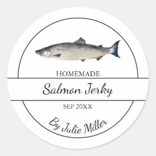 Simple Homemade Salmon Jerky Label