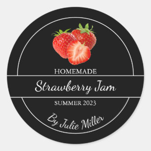 Simple Homemade Strawberry Jam Label