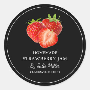 Simple Homemade Strawberry Jam Label