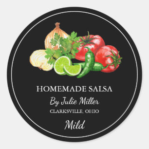 Simple Homemade Tomato Salsa Label