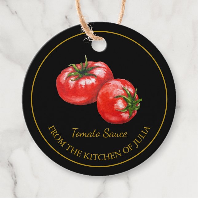 Simple Homemade Tomato Sauce Hang Tag (Front)