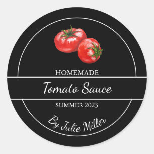 Simple Homemade Tomato Sauce Label Black