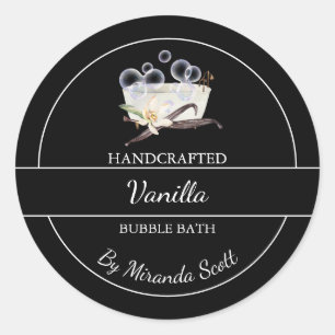 Simple Homemade Vanilla Bubble Bath Label