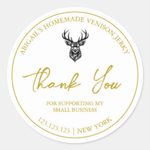 Simple Homemade Venison Jerky Thank You Label