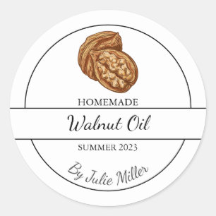 Simple Homemade Walnut Oil Label