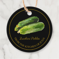 Simple Homemade Zucchini Pickles Hang Tag