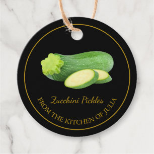 Simple Homemade Zucchini Pickles Hang Tag