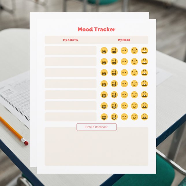 Simple Homeschool Mood Tracker Worksheet (Creator Uploaded)