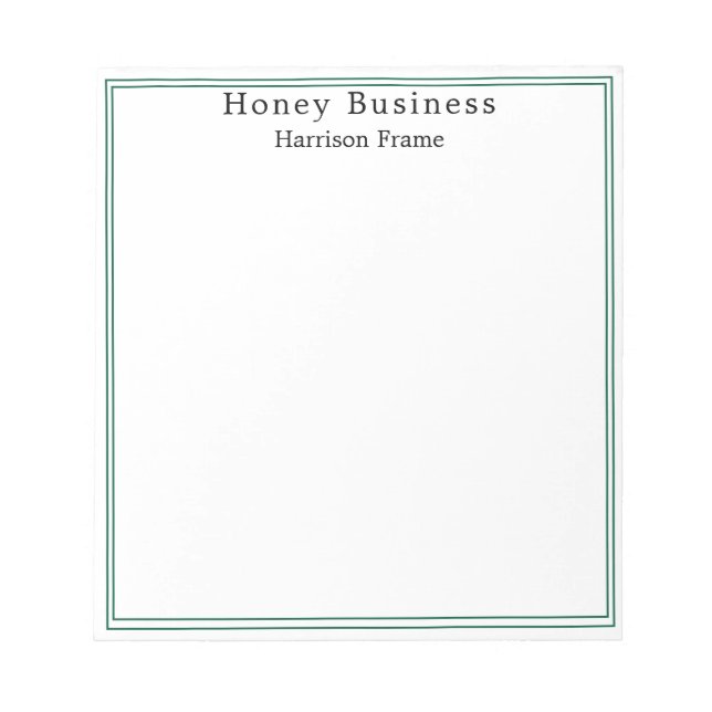 Simple Honey Farm Business   Notepad (Front)