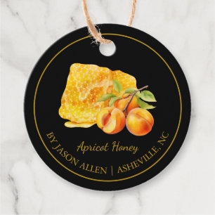 Simple Honeycomb Apricot Infused Honey Hang Tag