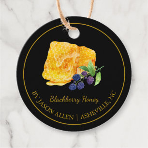 Simple Honeycomb Blackberry Infused Honey Hang Tag