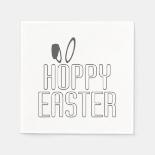 Simple Hoppy Easter Pun Typography   Paper Napkin