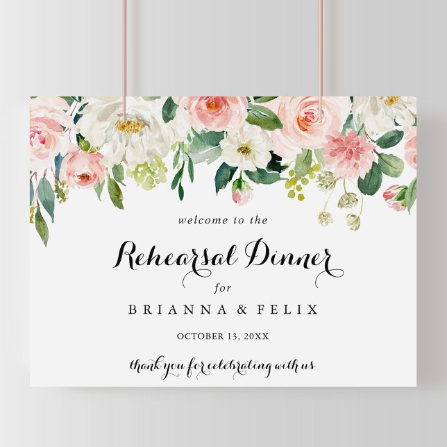 Simple Horizontal Rehearsal Dinner Welcome Sign (Creator Uploaded)