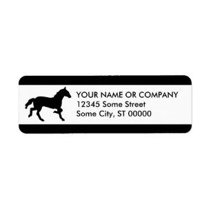 simple horse return address label
