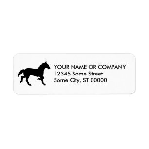 simple horse return address label
