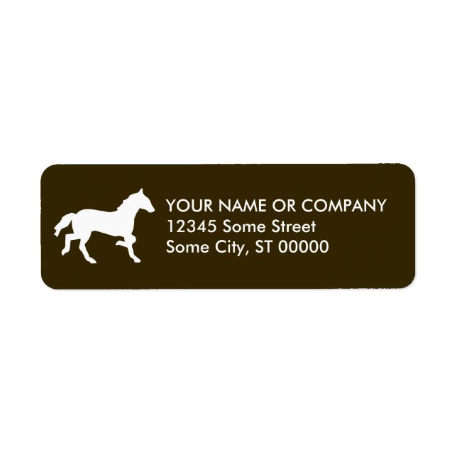 simple horse return address label (Front)