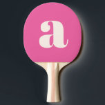 Simple Hot Pink Bold Retro Monogram Initial Ping Pong Paddle<br><div class="desc">Simple Hot Pink Bold Retro Monogram Initial Ping Pong Paddle</div>