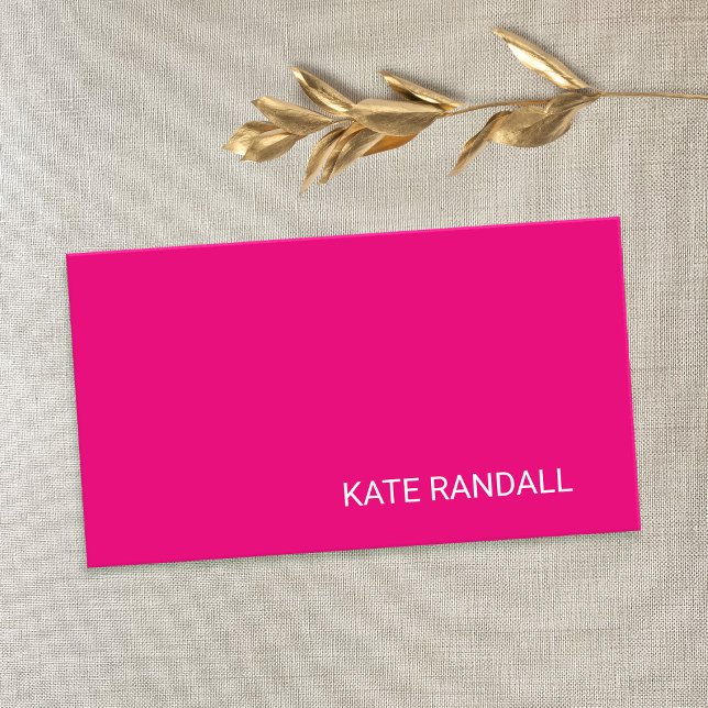 Simple Hot Pink Business Card (Creator Uploaded)