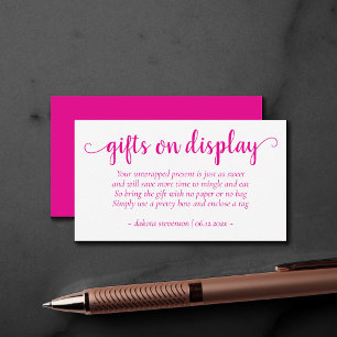 Simple Hot Pink Gifts on Display Magenta Event Enclosure Card