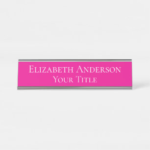 Simple Hot Pink Name Plate