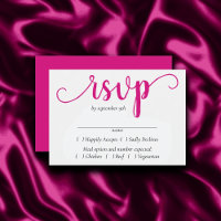 Simple Hot Pink Script | Magenta Flourish Entree