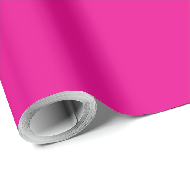 Simple Hot Pink  Wrapping Paper (Roll Corner)