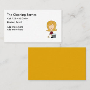 Simple House Cleaning Services Business Card