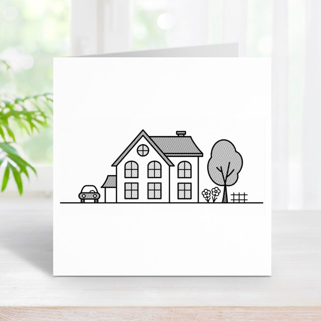 Simple House Line Art Rubber Stamp (Creator Uploaded)