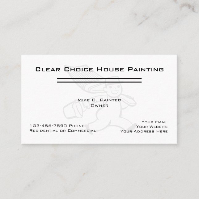 Simple House Painter Business Cards (Front)
