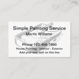 Simple House Painter Unique Design Business Card