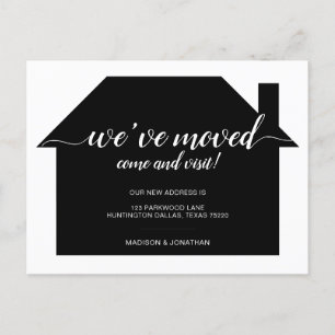 Simple House We've Moved Moving Announcement Postcard