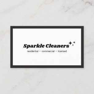 Simple Housekeeping Service Stars Business Card