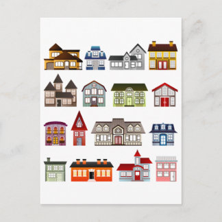Simple Houses Postcard