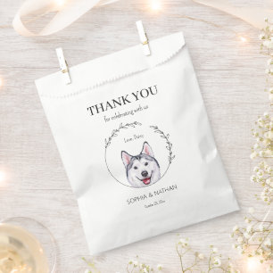 Simple Husky Wedding Thank You Favour Bag