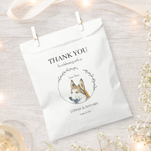 Simple Husky Wedding Thank You Favour Bag