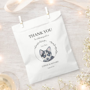 Simple Husky Wedding Thank You Favour Bag