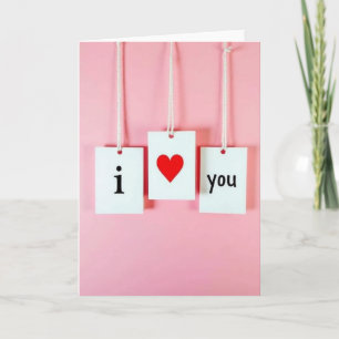 Simple I Heart You Tag Card