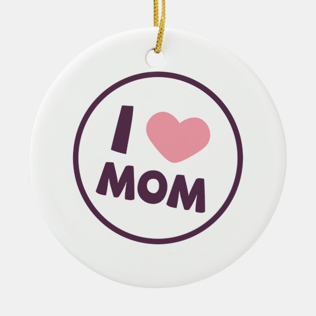 Simple I Love Mum Mother's Day | Ornament (Front)
