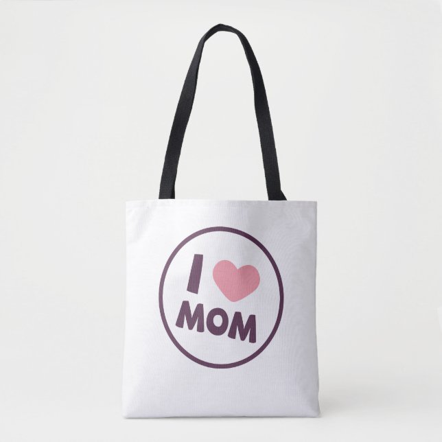 Simple I Love Mum Mother's Day Tote Bag (Front)