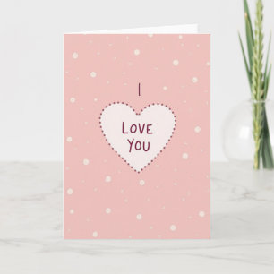 Simple I Love You Dotted Card